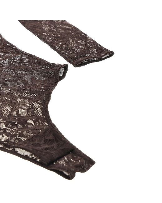 ANDAMANE Black 'Ziggy' Lace Bodysuit