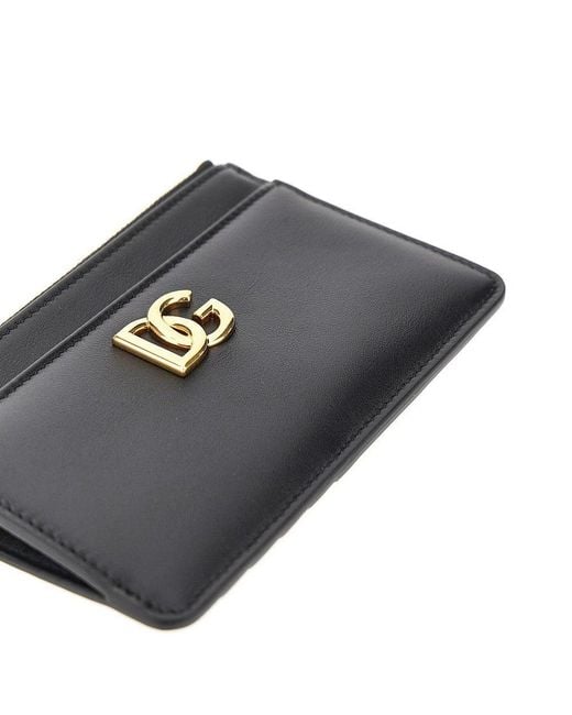 Dolce & Gabbana Black Leather Cardholder Pouch