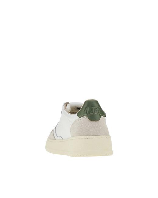 Autry White Medalist Low Leather Sneakers for men