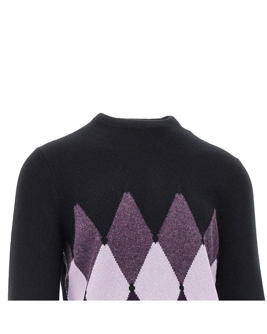Ballantyne Blue Cashmere Lozenge Sweater for men
