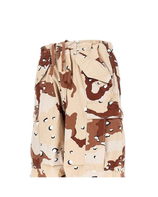 Obey Natural Baggy Fit Camouflage Cotton Cargo Pants for men