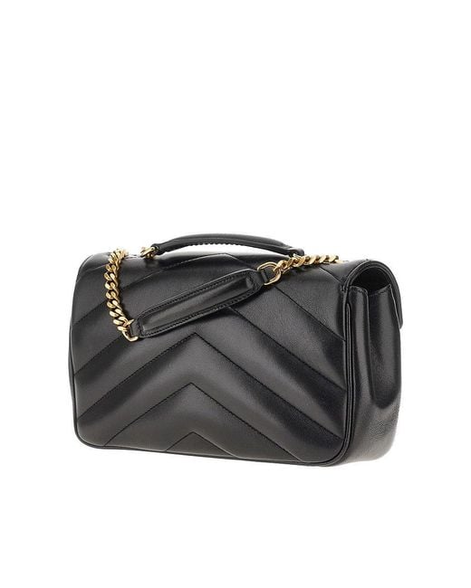Saint Laurent Black Quilted Nappa Leather Small 'Loulou' Bag