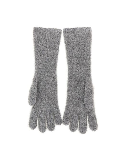 Jacquemus Gray 'Gros Grain' Alpaca Blend Gloves
