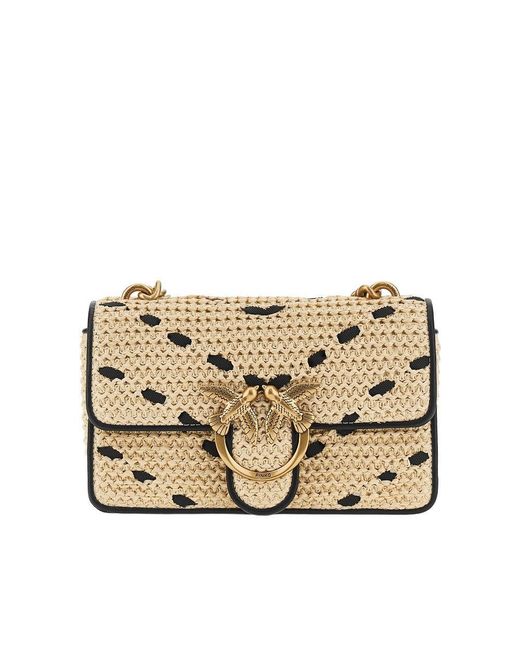 Pinko Metallic Raffia Mini Love Bag One Light Bag
