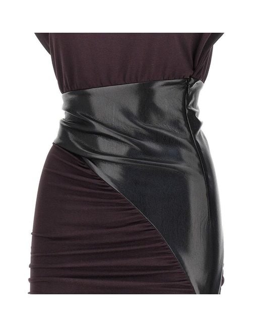 ANDAMANE Purple Stretch Viscose Long Dress