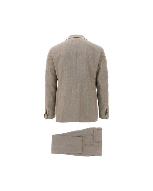 Tagliatore Gray Twill Tailored Single-Breasted Suit for men