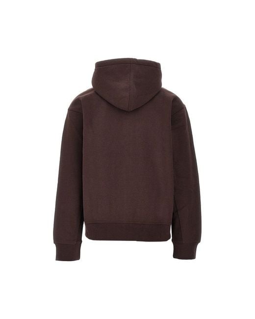 Carhartt Brown 'American Script' Full-Zip Hoodie for men