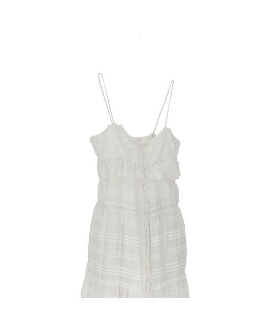 Isabel Marant White 'Paule' Cotton Long Dress
