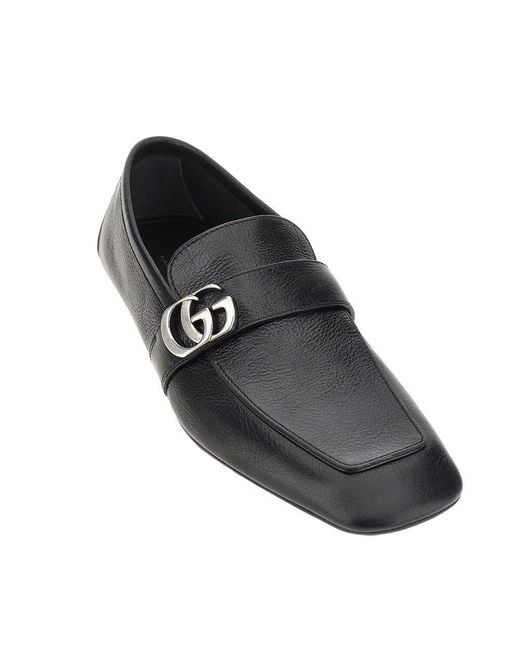 Gucci Blue Leather Loafers With Double G Detail 8 for men