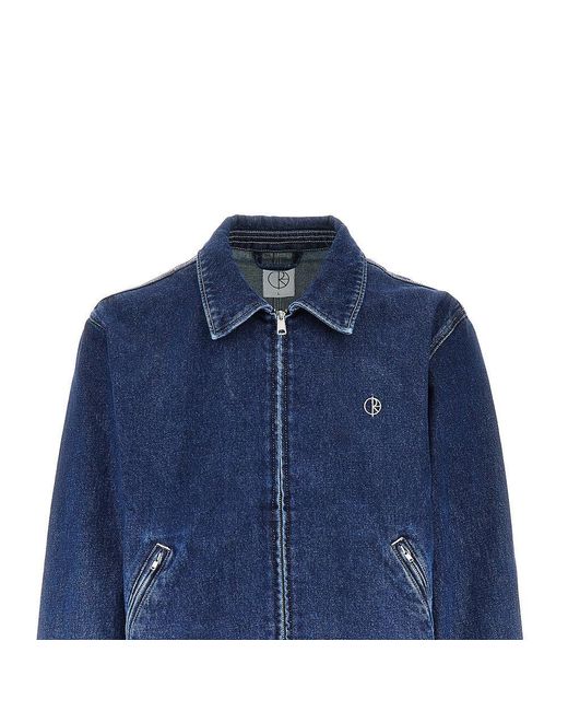 POLAR SKATE Blue 'Cliff' Denim Jacket for men
