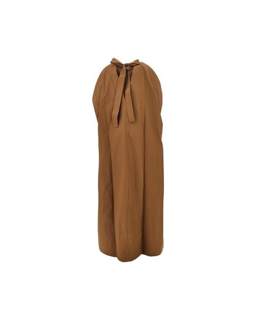 ARMARIUM Brown 'Nicla' Poplin Long Dress