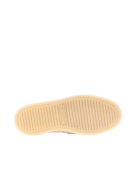 Dolce & Gabbana Natural Suede Leather Loafers With Dg Logo