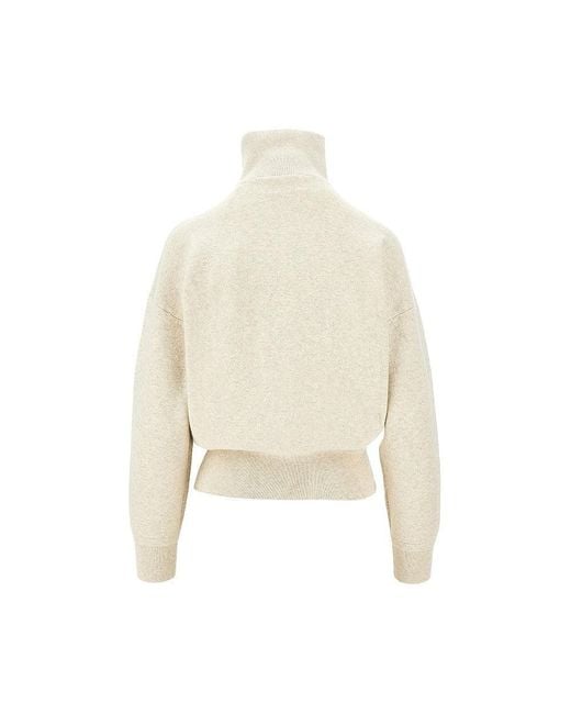 Isabel Marant White 'Axelle' Full-Zip Cardigan