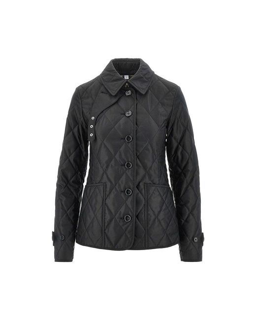 Burberry Black 'Fernleigh' Quilted Jacket