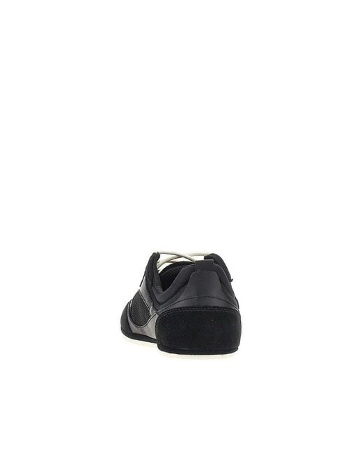 Tory Burch Black 'Field' Mesh And Leather Sneakers