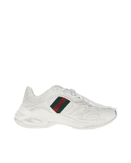 Gucci White 2.0' Leather Sneakers for men
