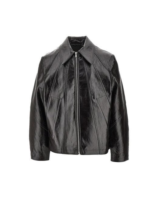 Séfr Black 'Duke' Faux Leather Jacket for men