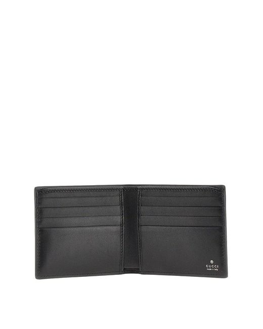 Gucci Black Leather Wallet With Horsebit Detail for men