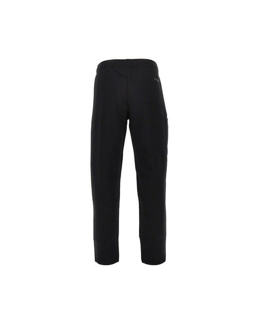 EA7 Black Cotton-Blend Pants With Logo Print for men