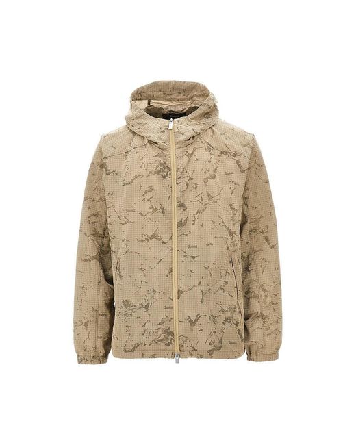 Herno Natural Nylon Jacket With Jacquard Motif for men