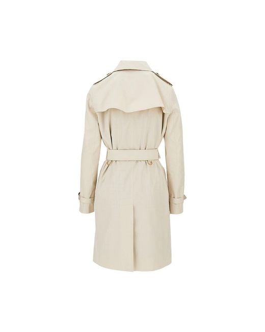 Burberry Natural Gabardine Medium 'Kensington' Trench Coat