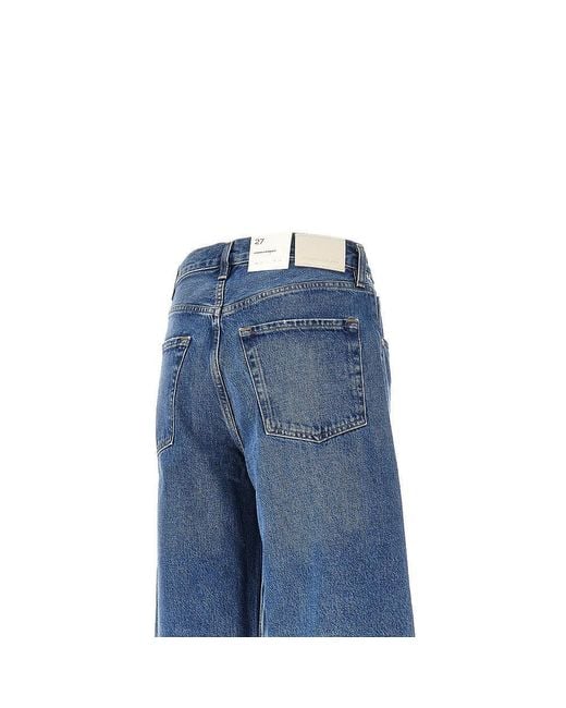 Citizens of Humanity Blue Ayla Raw Hem Crop Jeans