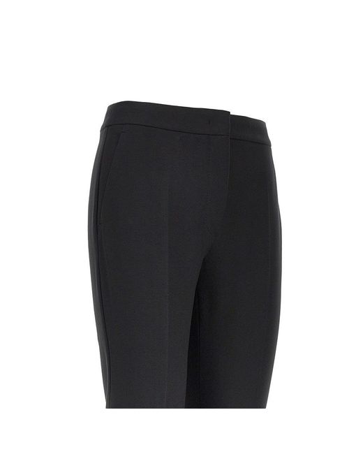 Max Mara Black Viscose-Blend Jersey Pants