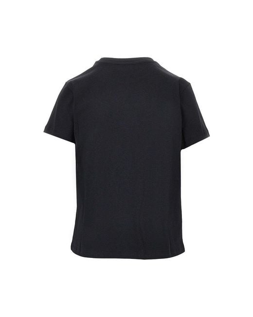A.P.C. Black A. P.C. Jersey T-Shirt With Logo Embroidery