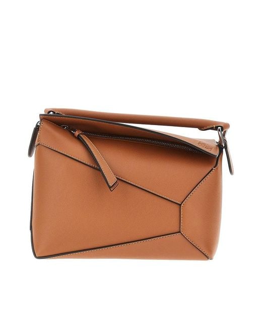 Loewe Brown Leather Small 'Puzzle Edge' Bag