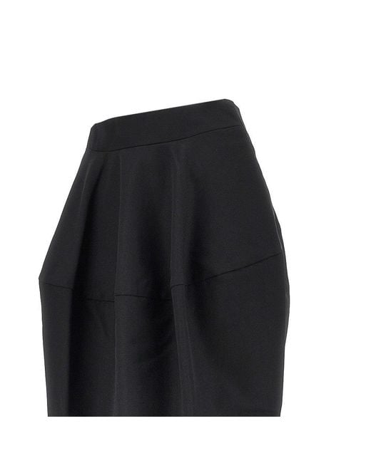 Jacquemus Black 'Ovalo' Wool Skirt