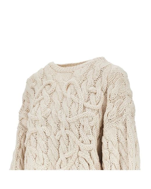 Loewe White Cotton And Wool Anagram Sweater