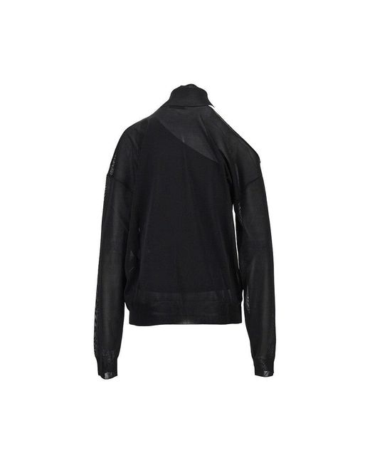 Fendi Black Silk Organdie Top