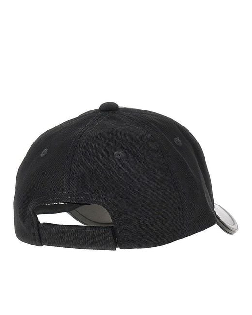 Emporio Armani Black Canvas Baseball Cap With Ea Logo