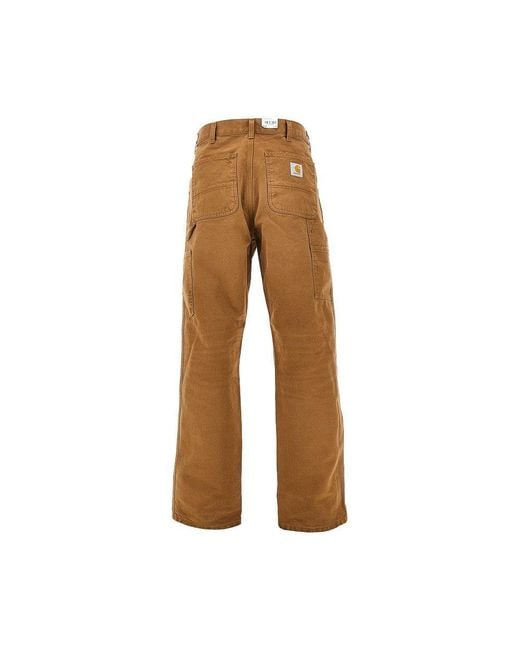 Carhartt Brown Distressed Single Knee Pants for men
