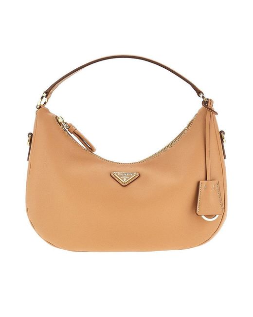 Prada Brown Leather Hobo Bag