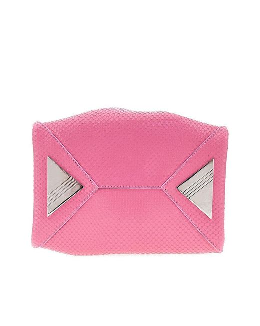 The Attico Pink Leather Mini 'La Passeggiata' Bag