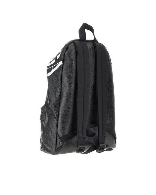 Balenciaga Black 'Editor' Arena Leather Backpack for men