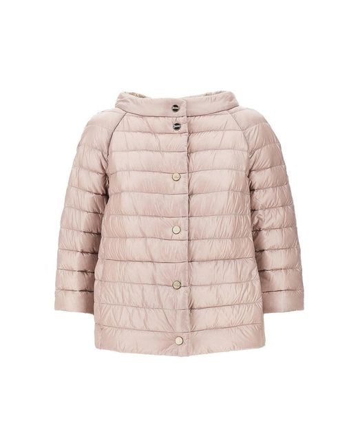 Herno Pink Quilted Reversible Down Jacket