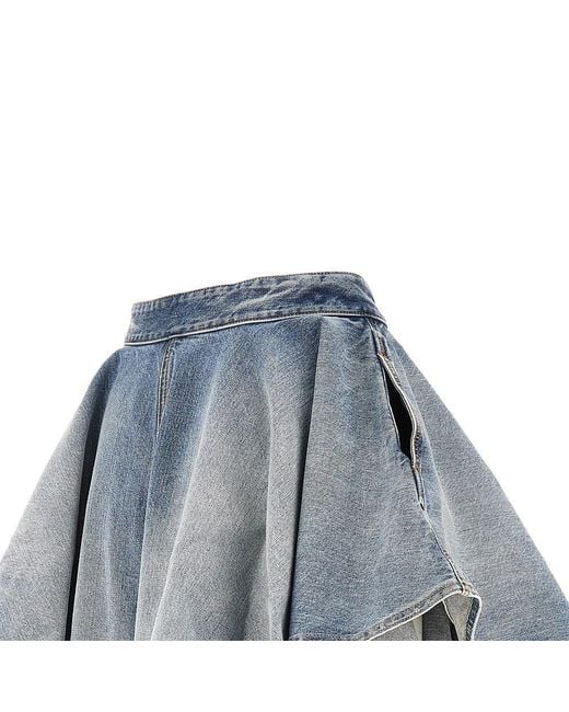 Alaïa Blue Panelled Jeans With Cuff