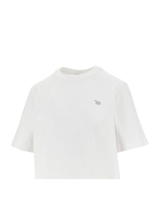 Maison Kitsuné White 'Baby Fox' Patch Comfort Fit T-Shirt