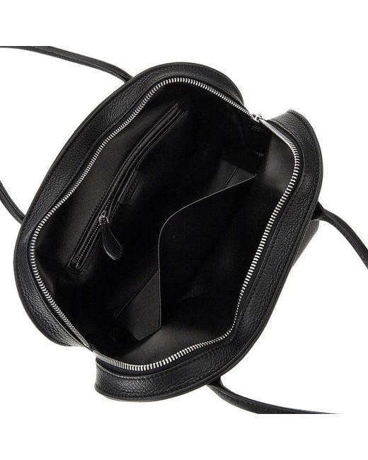 The Row Black 'Agnes 12' Grained Leather Bag