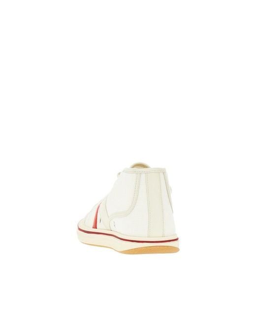 Bottega Veneta White Canvas 'Eliot' Sneakers With Leather Details for men