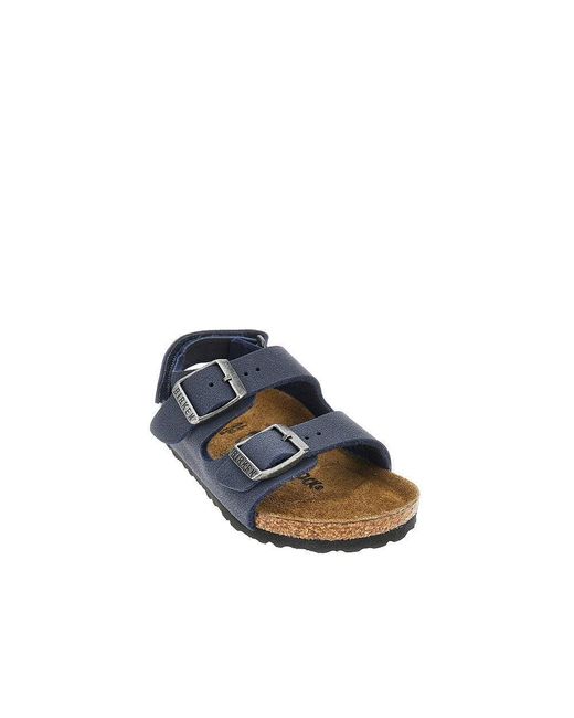 Birkenstock Blue 'Milano' Birko-Flor Nubuck Sandals Kids for men