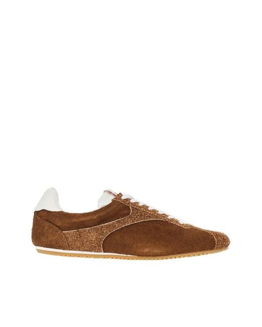 Bottega Veneta Brown Suede Leather 'Shot' Sneakers for men