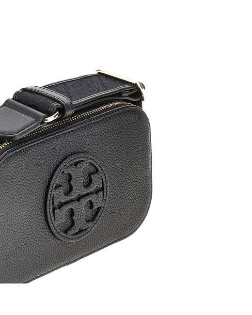 Tory Burch Black Leather Mini Miller Crossbody Bag