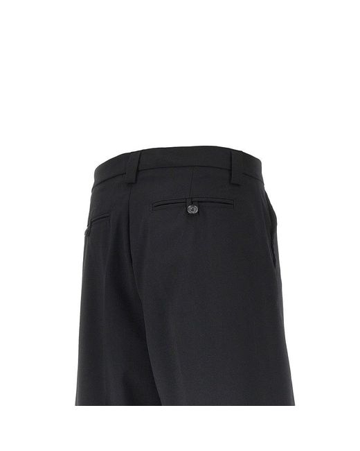 C.9.3 Black Wool-Blend Canvas Bermuda Shorts for men