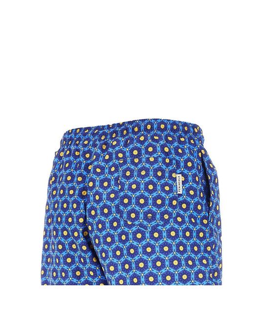Peninsula Blue 'Procida' Printed Swim Shorts for men