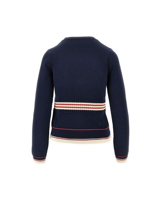 Valentino Blue 'Chez Inlay Sweater