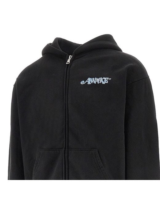 AWAKE NY Black 'Puppy' Full-Zip Hoodie for men