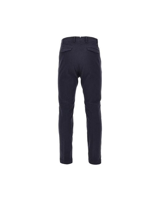 PT Torino Blue Stretch Gabardine Master Fit Pants for men